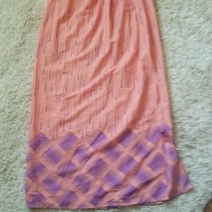 Purple and orange maxi